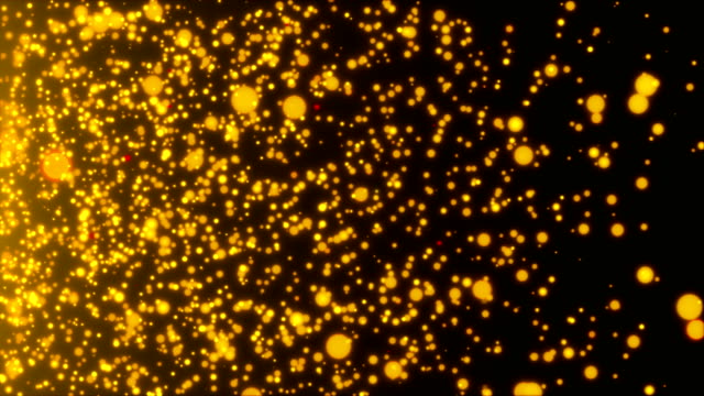 Muchos-Resumen-oro-las-partículas-pequeñas-en-espacio,-computadora-genera-antecedentes