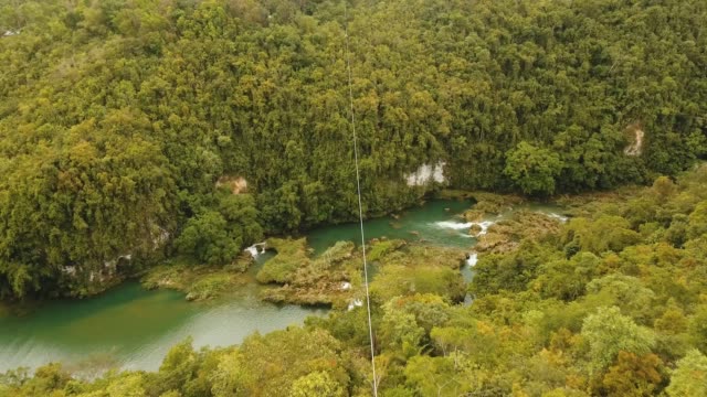 Attraction-zipline-in-the-jungle-Bohol,-Philippines