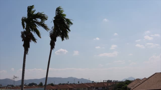 Video-clip-Hyperlapse-o-timelapse-paisaje-paisaje-ciudadpaisaje-centro-de-movimiento-cielo-azul-con-árbol-y-construcción-de-tailandia.