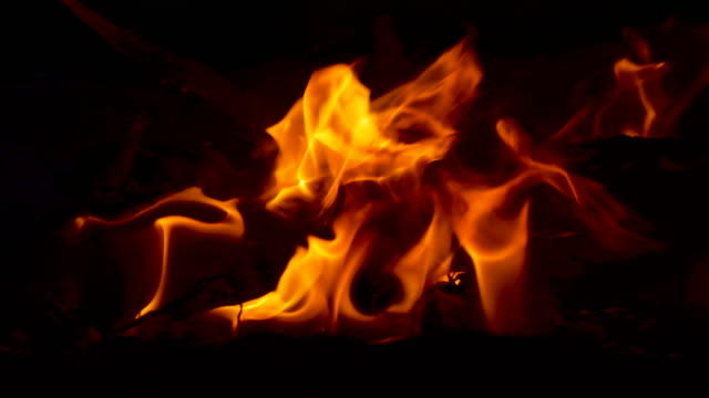 fire-on-the-black-background