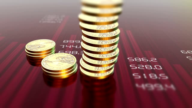 Glänzend-Dollar-Münzen-animierten-Hintergrund