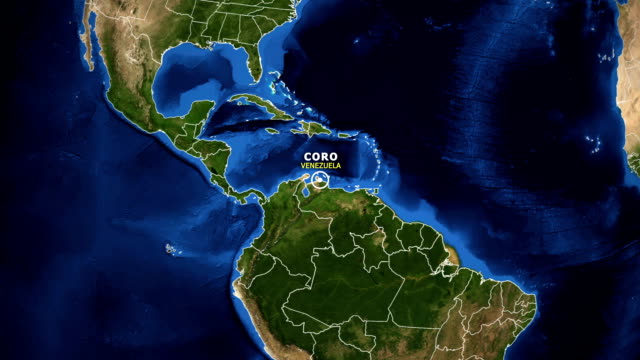 EARTH-ZOOM-IN-MAP---VENEZUELA-CORO