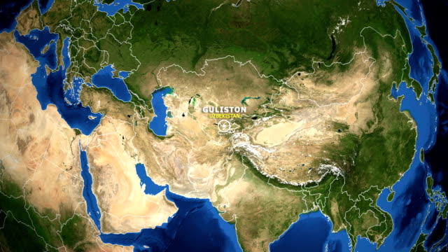 EARTH-ZOOM-IN-MAP---UZBEKISTAN-GULISTON