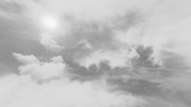 Animierte-Gewitterwolke-Zeitraffer.-filmische-Animation-Hintergrund,-durch-stürmischen-Wolken-fliegen-geschlungen