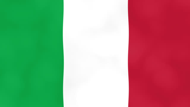 Italien-Land-winken-3D-Flagge-Duo-Übergang-Hintergrund