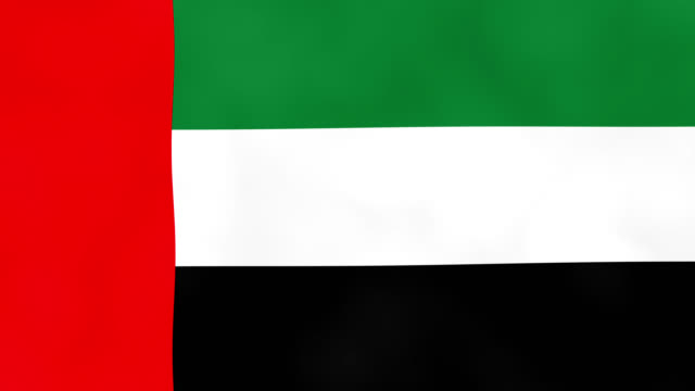 Vereinigte-Arabische-Emirate-Land-winken-3D-Flagge-Duo-Übergang-Hintergrund
