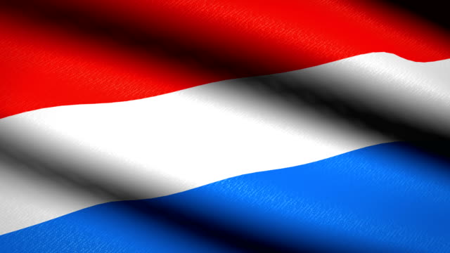 Países-Bajos-bandera-ondeando-textil-textura-de-fondo.-Seamless-Loop-animación.-Pantalla-completa.-Cámara-lenta.-Vídeo-de-4-K
