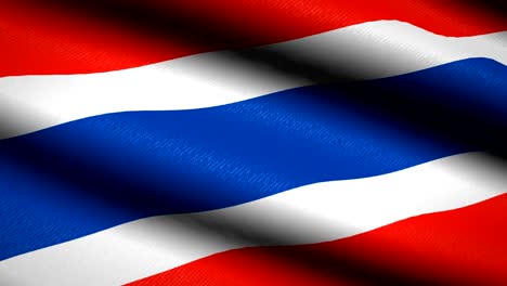 Tailandia-bandera-ondeando-textil-textura-de-fondo.-Seamless-Loop-animación.-Pantalla-completa.-Cámara-lenta.-Vídeo-de-4-K