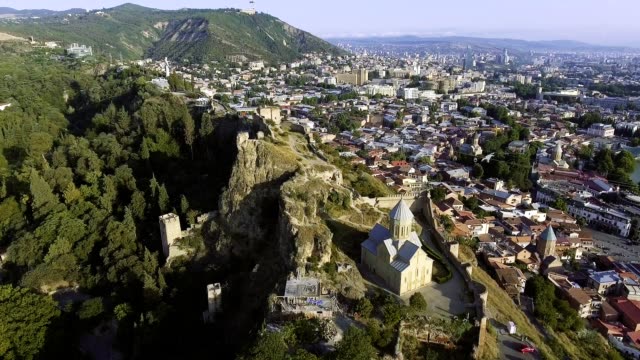 Castillo-de-Narikala-en-Tbilisi,-Georgia.