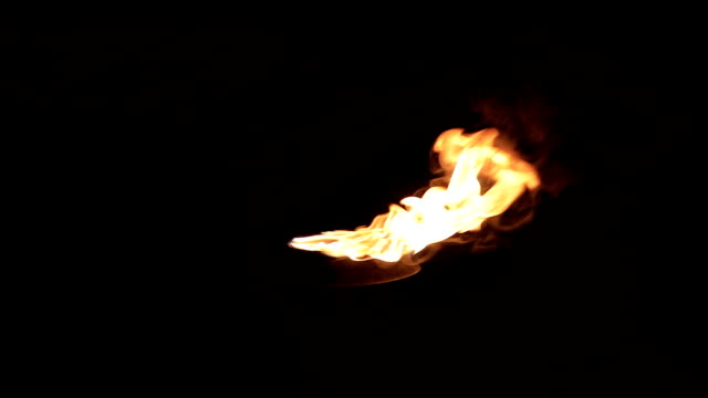 The-fire-burns-on-a-black-background