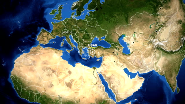 EARTH-ZOOM-IN-MAP---TURKEY-USAK