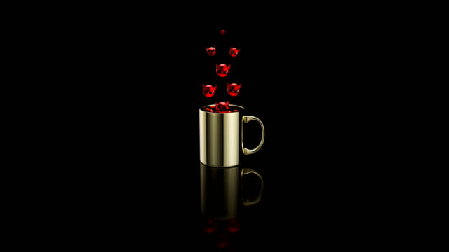 Konzept-einer-heißen-Tasse-Kaffee-mit-Käfern