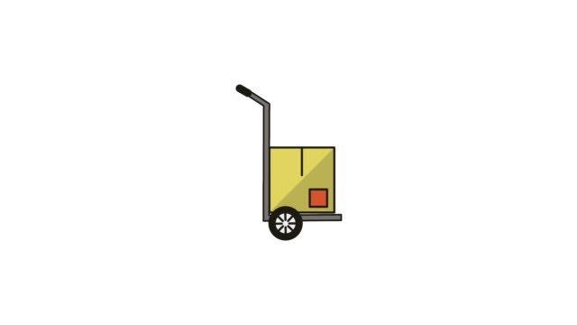 Wagen-Sie-mit-Boxen-Lieferung-Service-animation