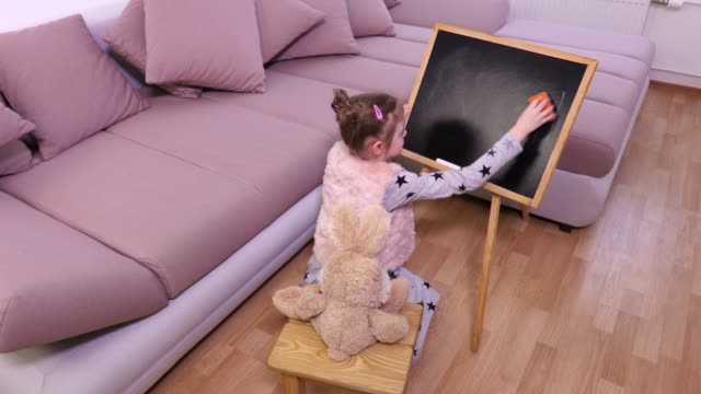 Small-girl-cleaning-blackboard