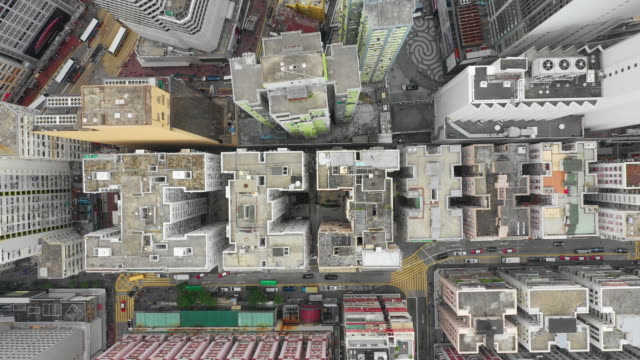 Tag-Zeit-Stadtbild-wan-Chai-Distrikt-Antenne-Topdown-Panorama-4k-Hongkong