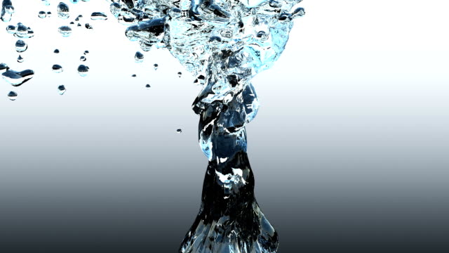 Spritzwasser-mit-Luftblasen-mit-weißem-Hintergrund