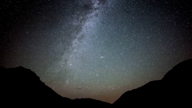 Senderos-de-estrellas-tiempo-lapso-de-la-vía-Láctea