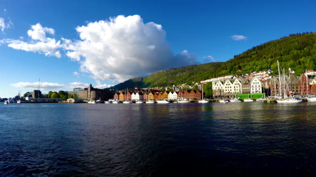 Del-viejo-puerto-hanseático-en-Bergen,-Noruega