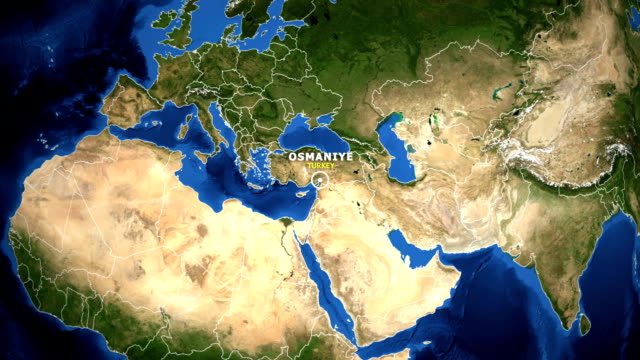 EARTH-ZOOM-IN-MAP---TURKEY-OSMANIYE