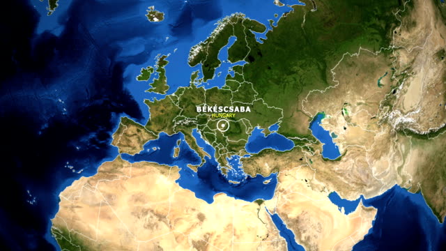 EARTH-ZOOM-IN-MAP---HUNGARY-BEKESCSABA