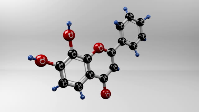 Molécula-de-Dihydroxyflavone.