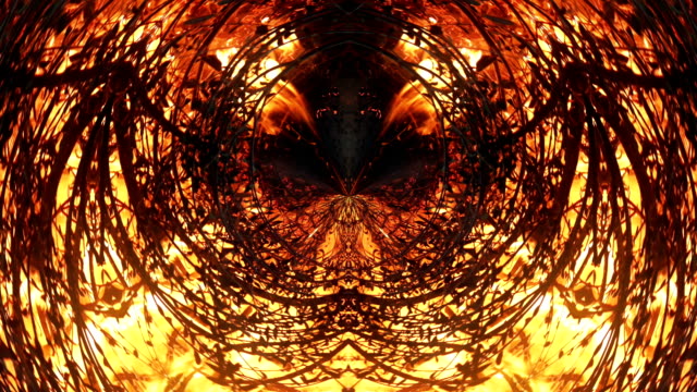 Composición-abstracta-de-la-quema-de-ramas-en-el-fuego