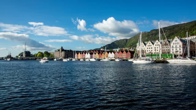 Del-viejo-puerto-hanseático-en-Bergen,-Noruega