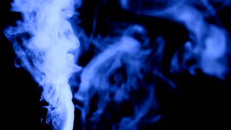 Blue steam, vapor on a black background,, Stock Video