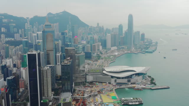 day-time-cityscape-downtown-bay-victoria-harbour-aerial-panorama-4k-hong-kong