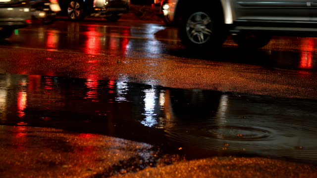 Fahrzeug-parken-am-Straßenrand-Straße-in-den-regnerischen-Tag-Wetter