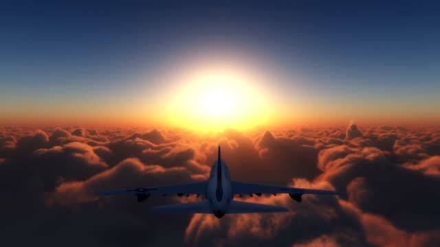 Luft-Flugzeug-fliegen-über-Wolken