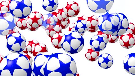 Football,soccer-balls-with-stars-in-red-and-blue-colors-on-white