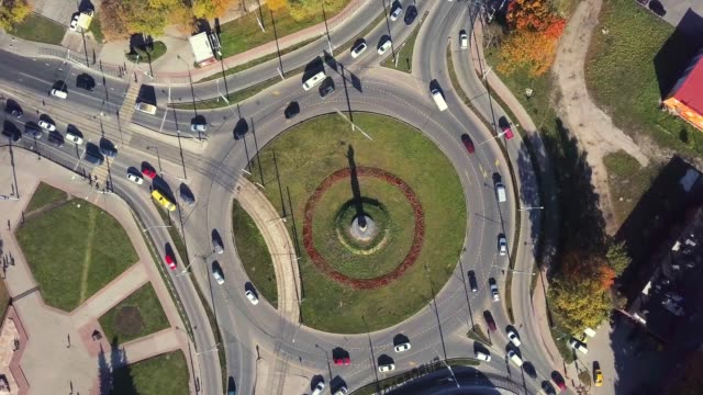 Aerial-view-of-the-road-circle