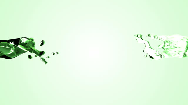 Grünes-Wasser-Spritzen-mit-Luftblasen-mit-weißem-Hintergrund