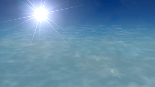 Flying-above-clouds-aeroplane-airplane-sky-stratosphere-sun-lens-flare-4k
