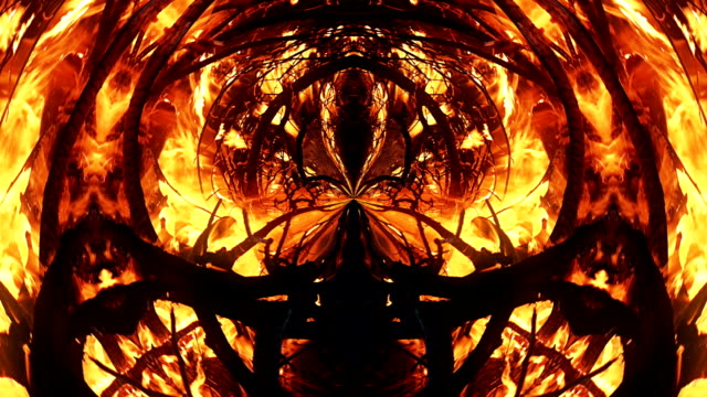 Abstract-Composition-of-Burning-Branches-on-Fire