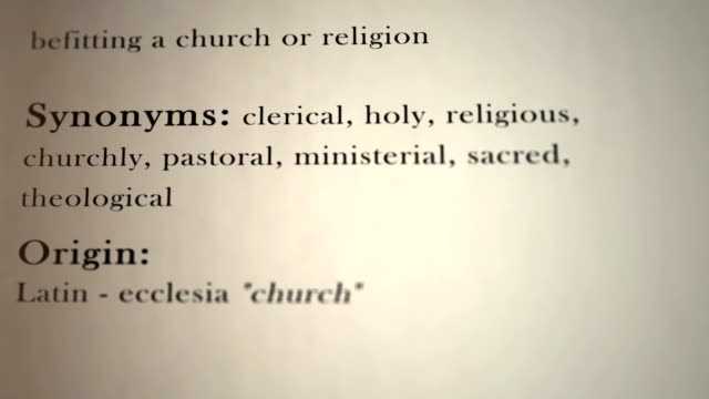 Ecclesiastical-Definition