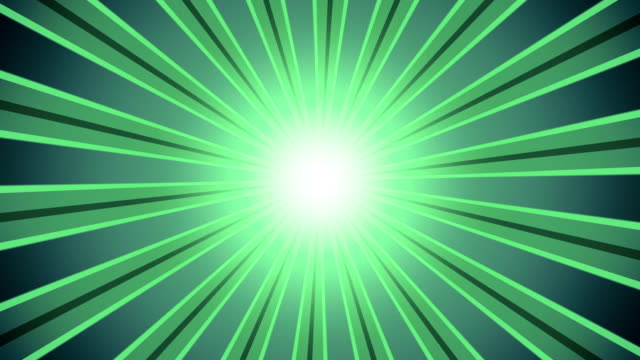 Los-rayos-de-luz-retro-verde