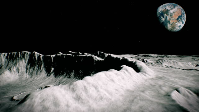 Surface-of-the-Moon-landscape.-Flying-over-the-Moon-surface.-Close-up-view