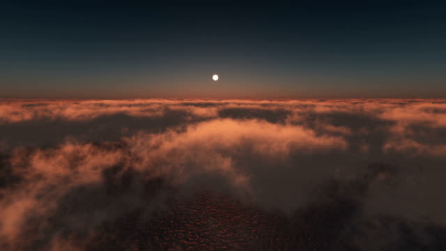 Meer-Sonnenuntergang-über-Wolken