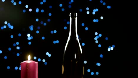 Brindis-romántico-con-champagne-y-una-luz-de-las-velas