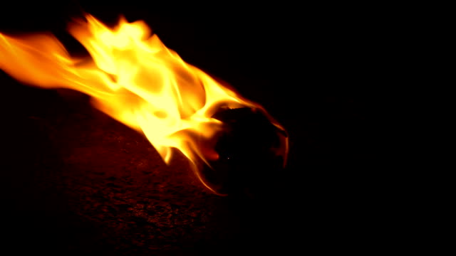 Flaming-Debri-On-Ground-Closeup