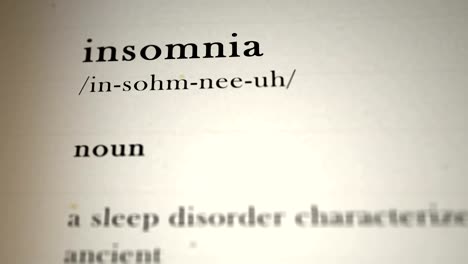 Schlaflosigkeit-Definition