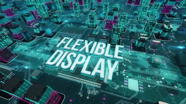 Flexible-Display-mit-digitaler-Technologie-Konzept
