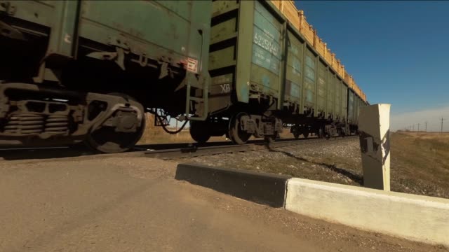 Freight-train-moving