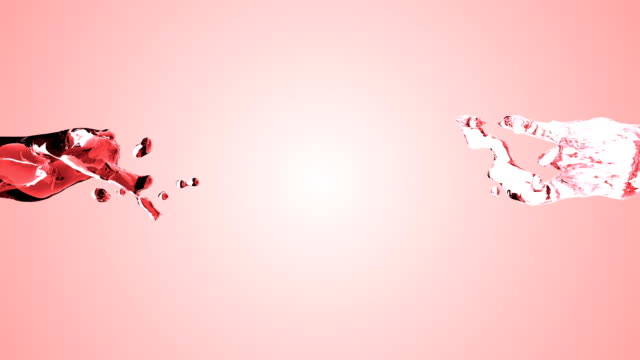 Red-water-splash-with-bubbles-of-air-with-white-background