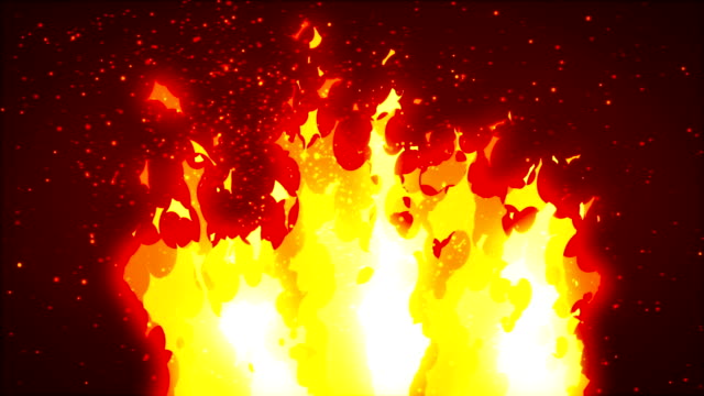 Abstract-CGI-motion-graphics-with-cartoon-fire