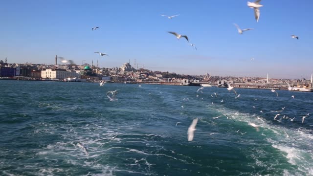 Eminonu-Harbor,-Istanbul,-Turkey