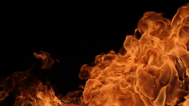 Real-fire-flame-in-slowmotion,-shooting-with-high-speed-camera.