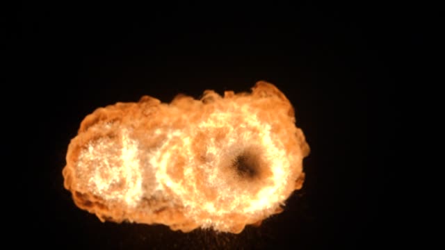 Fire-explosion-towards-camera,-shooting-with-high-speed-camera.